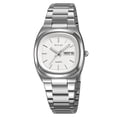 thumbnail image 1 of ACouple Quartz Watches Set - Stainless Strap Matching His & Hers Multifunctional Watches with Date, Alarm & Chronograph - Elegant Couple's Timepieces for Everyday Wear D, 1 of 7