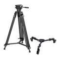 thumbnail image 1 of SmallRig AD-01 3751B 3-Section Heavy-Duty Aluminum Tripod with Fluid Head, Bundle with Universal Tripod Dolly, 1 of 8