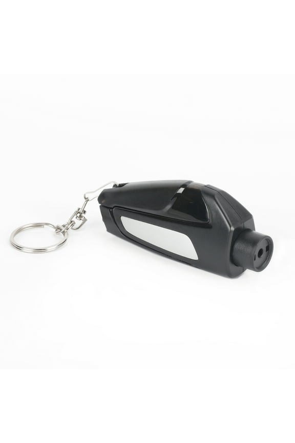 2-in-1 Keychain Rescue Tool with Seat Belt Cutter and Window Breaker, Black
