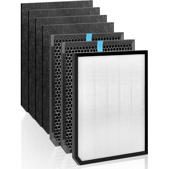 AD 2000 Replacement Air Filter Compatible with Air Doctor 2000 & 2000i Air Purifiers,(1 Premium Air Filters + 2 Activated Carbon Filters + 4 Pre-Filter), Compare to ADF2001, ADF2002, ADF2003