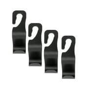 Auto Drive Black Universal Headrest Hooks, 4 pack, for Cars, Trucks, Vans, and SUVs