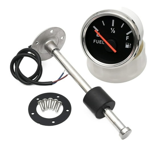 AD 52MM Fuel Level Gauge Oil Tank Level Indicator Meter 0-190 Ohm With Fuel Level Sensor 150MM 200MM 250MM 300MM 350MM 400MM ,Easy to Install