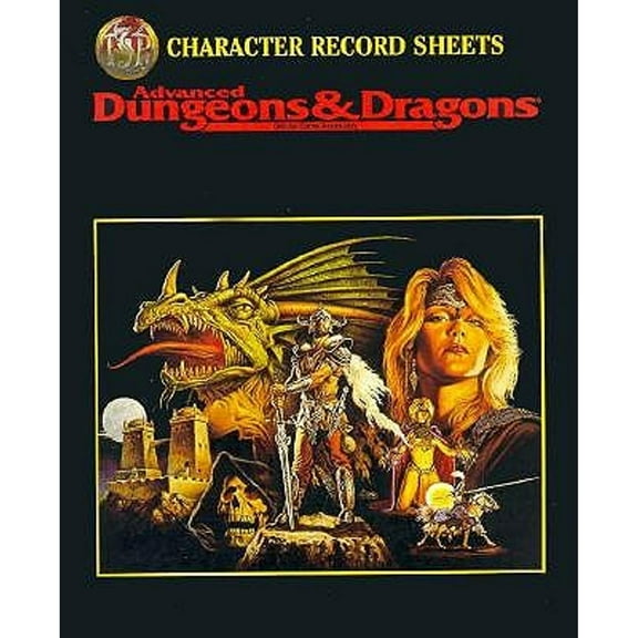 Pre-Owned CHARACTER RECORD SHEETS (Advanced Dungeons and Dragons 2nd Edition Accessory) (Paperback) 9780880387521