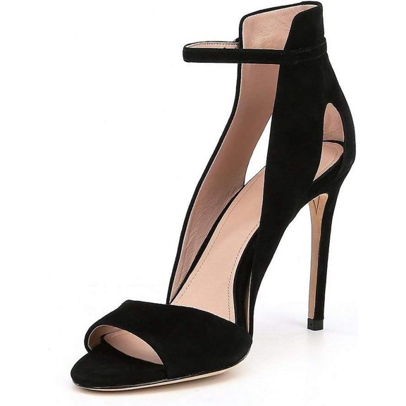 AD & Daughters Rivieron Suede Ankle Strap Dress Sandals, Black - 9M