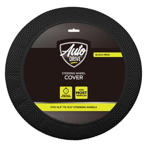 Auto Drive Breathable Mesh Elastic Stretch Steering Wheel Cover, Universal Fit for Sedans, SUVs, Black