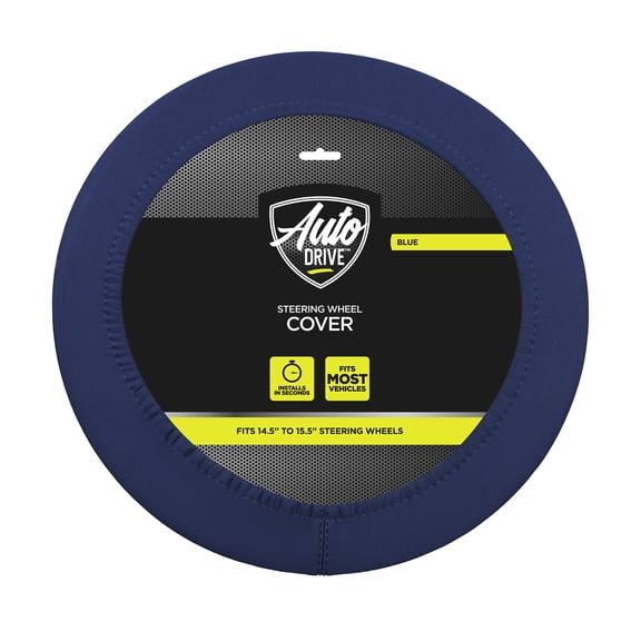 Auto Drive Universal Neoprene Waterproof Steering Wheel Cover, Set of 1, Fit for Cars, SUVs, Trucks, Blue