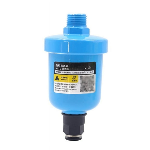 AD202 Pneumatic Air Compressor Valve Automatic Drain Air Trap Mini Cup Air Compressor Float Type Automatic Drain Valve,1 x Pneumatic Air Compressor Valve,Blue