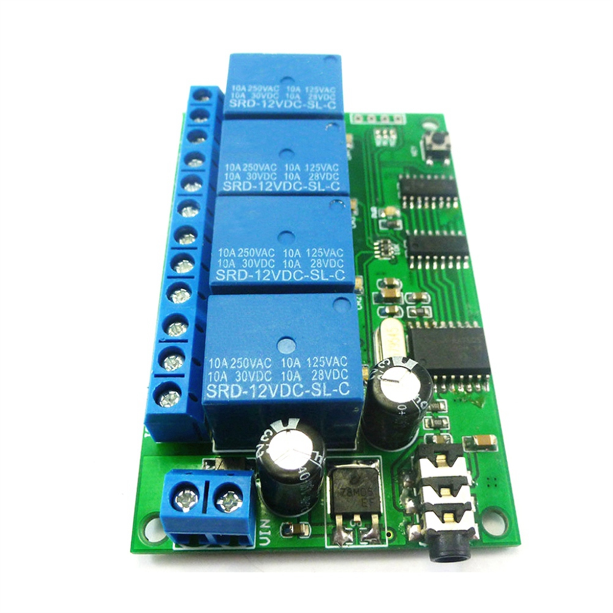 AD22B04 4 Channel Relay DTMF Tone Signal Decoder Remote Control Module ...