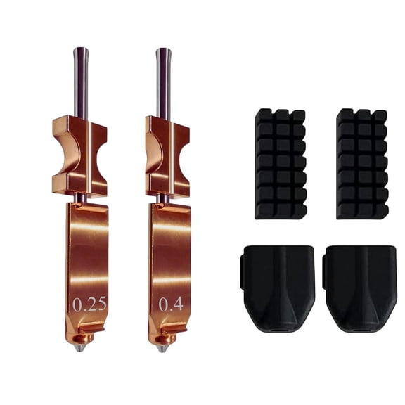 AD5X Nozzle Hardened for Flashforge AD5X 0.4mm Nozzle for Flashforge AD5X Nozzles for Flashforge AD5X Accessories Quick Detachable Nozzle High Flow,2X Silicone Caps and 2X Nozzle Brushes,0.25MM+0.4MM