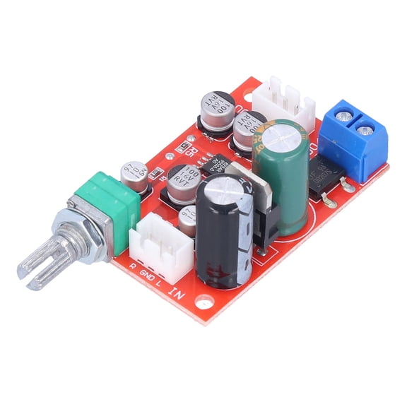 AD828 Preamplifier Board, Stereo Pre-Amp Module with Volume Control, DC 7V-24V / AC 6V-16V Input, for DIY Audio Projects
