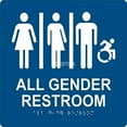 ADA ALL GENDER RESTROOM SIGN Acrylic Tactile with Braille Grade II 8