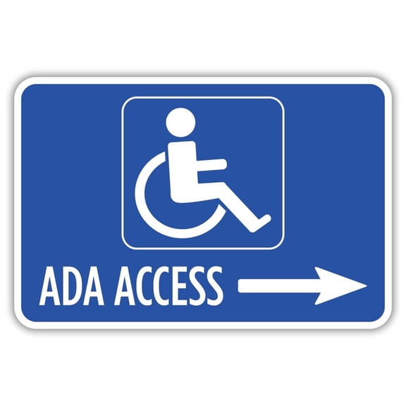 ADA Access Metal Aluminum Sign Size: 16 x 12 Inch