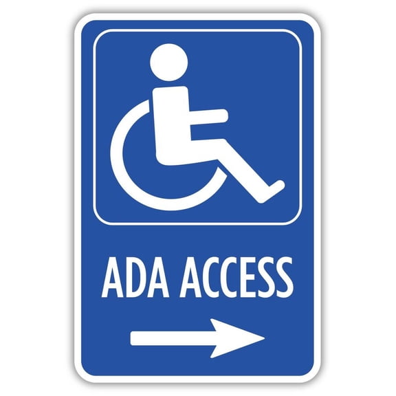 ADA Access Metal Aluminum Sign Size: 16 x 12 Inch