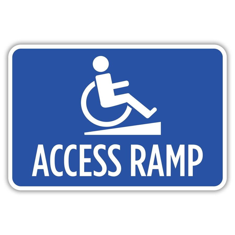 ADA Access Ramp Metal Aluminum Sign Size: 8 x 12 Inch - Walmart.com