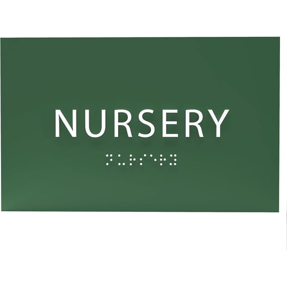 ADA CENTRAL SIGNS - 6" X4" Baby Nursery Sign | Tactile Graphics Grade 2 Braille Text Mothers Room Sign| ADA Compliant Child Care Baby Changing Area Signs for Hospital, Offices, Clinics, and Apartments