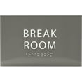 thumbnail image 1 of ADA CENTRAL SIGNS - 6" X4" Break Room Sign - ADA Compliant Tactile Graphics Grade 2 Braille Text | Wall Mount Plastic Kitchen, Lunch Room Signs for Offices, Hotels, Schools, Apartments, & Restaurants, 1 of 7