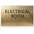 thumbnail image 1 of ADA CENTRAL SIGNS 6" X4" Electrical Room Sign- Tactile Graphics Grade 2 Braille Text | Modern Utility Wall Mount Adhesive Strips Plastic Signs For Schools, Offices, Businesses, Apartments & Restaurant, 1 of 7
