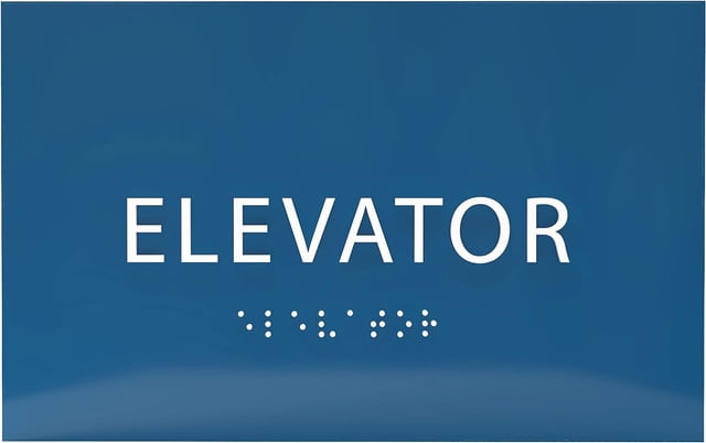 ADA CENTRAL SIGNS - 6" X4" Elevator Sign - Tactile Graphics Grade 2 ...