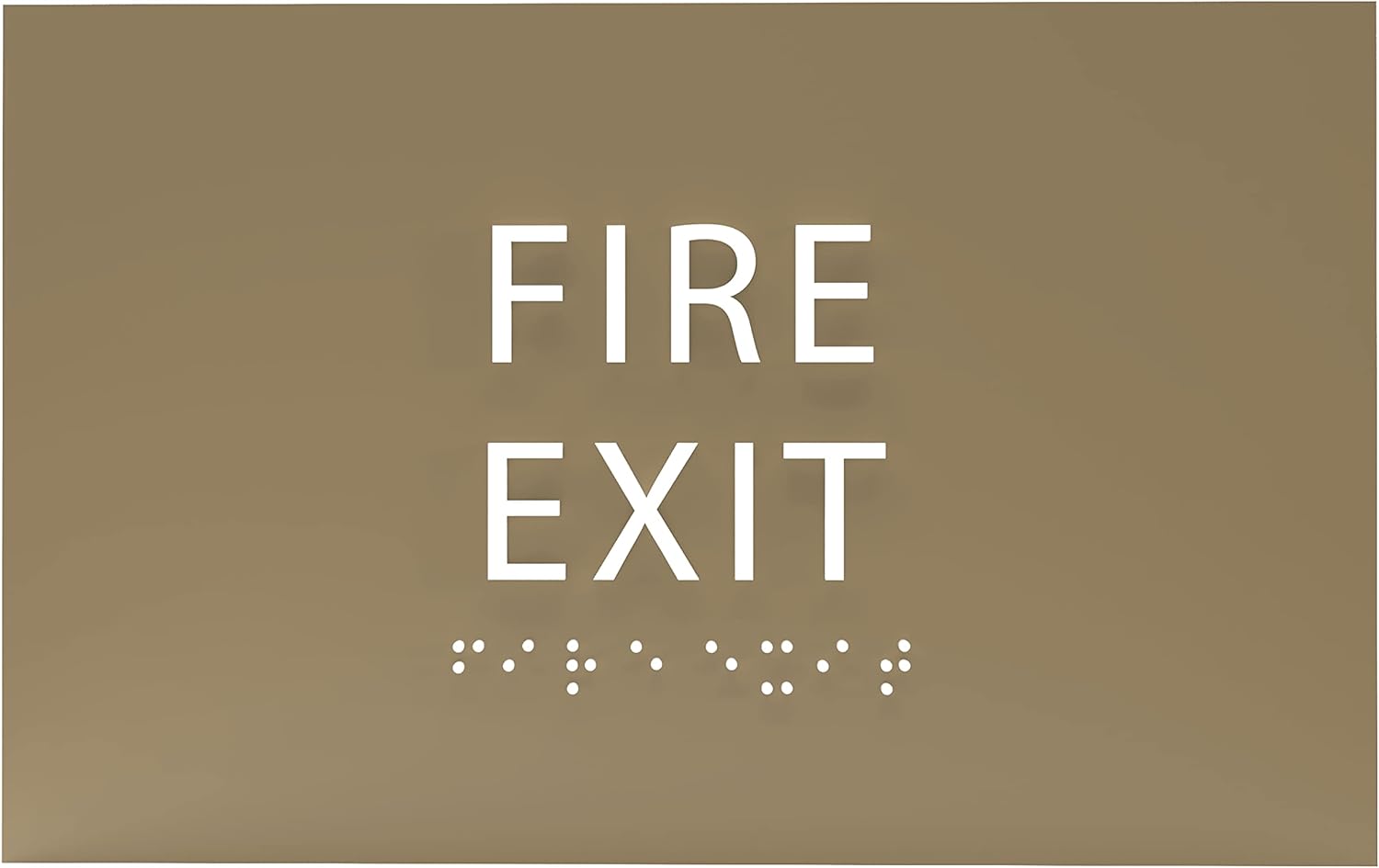 ADA CENTRAL SIGNS - 6" X4" Fire Exit Sign - ADA Compliant Tactile ...