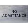 thumbnail image 1 of ADA CENTRAL SIGNS - 6" X4" No Admittance Sign - ADA Compliant Tactile Graphics Grade 2 Braille Text Surveillance Sign | Privacy, No Disturbance Plastic Signs for Home, School, Business, and Apartments, 1 of 7
