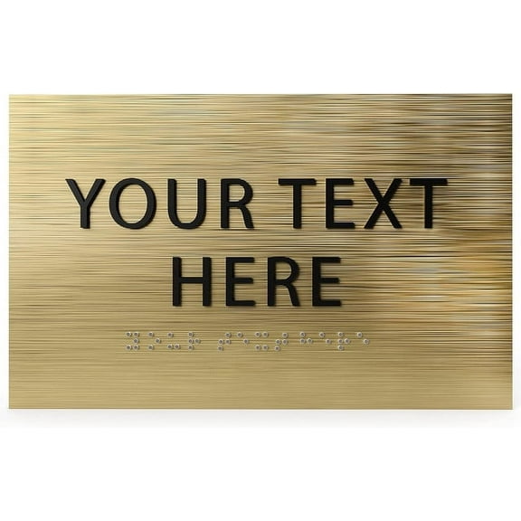 ADA CENTRAL SIGNS - 6" X4" Personalized Custom Sign- Tactile Graphics Grade 2 Braille Text | ADA Compliant Wall Mount Plastic Signs For Schools, Offices, Businesses, Apartments & Restaurants