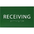 thumbnail image 1 of ADA CENTRAL SIGNS - 6" X4" Receiving Sign - ADA Compliant Tactile Graphics Grade 2 Braille Text| Wall Mount Loading Dock Forklift Plastic Sign for Business Work Site & Warehouse Visitors, 1 of 7
