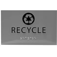 thumbnail image 1 of ADA CENTRAL SIGNS - 6" X4" Recycle Sign - ADA Compliant Tactile Graphics Grade 2 Braille Text | Wall Mount Plastic Trash Can, Bin Signs for Offices, Hotels, Schools, Warehouses, and Apartments, 1 of 7