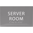 thumbnail image 1 of ADA CENTRAL SIGNS - 6" X4" Server Room Sign - ADA Compliant Tactile Graphics Grade 2 Braille Text | Wall Mount Plastic IT Staff Signs for Offices, Hotels, Schools, Warehouses, and Construction Site, 1 of 7