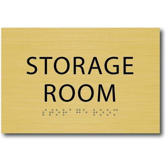 ADA CENTRAL SIGNS - 6" X4" Storage Room Sign - Tactile Graphics Grade 2 Braille Text | ADA Compliant Modern Utility Wall Mount Plastic Signs For Schools, Offices, Businesses, Apartments & Restaurants