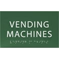 thumbnail image 1 of ADA CENTRAL SIGNS - 6" X4" Vending Machines Sign - Tactile Graphics Grade 2 Braille Text | ADA compliant Wall Mount Plastic Signs For Schools, Offices, Businesses, Apartments & Restaurants, 1 of 7