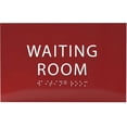 thumbnail image 1 of ADA CENTRAL SIGNS - 6" X4" Waiting Room Sign - Tactile Graphics Grade 2 Braille Text | ADA Compliant Modern Utility Wall Mount Plastic Signs For Schools, Offices, Businesses, Apartments & Restaurants, 1 of 7