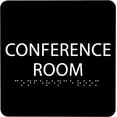 thumbnail image 1 of ADA CENTRAL SIGNS - 6" X6" Conference Room Sign- ADA Compliant Tactile Graphics Grade 2 Braille Text Acrylic Wall Signs - Authorized Personnel Only, Meeting Privacy Door Sign for Schools, and Offices, 1 of 7