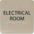 thumbnail image 1 of ADA CENTRAL SIGNS - 6" X6" Electrical Room Sign - ADA Compliant Tactile Graphics Grade 2 Braille Text Acrylic Wall Signs - Safety Control Electric Room Sign for Offices, Hotels, Schools, & Restaurants, 1 of 7