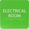 thumbnail image 1 of ADA CENTRAL SIGNS - 6" X6" Electrical Room Sign - ADA Compliant Tactile Graphics Grade 2 Braille Text Acrylic Wall Signs - Safety Control Electric Room Sign for Offices, Hotels, Schools, & Restaurants, 1 of 7