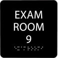 thumbnail image 1 of ADA CENTRAL SIGNS - 6" X6" Exam Room 9 Sign - ADA Compliant Tactile Graphics Grade 2 Braille Text Acrylic Wall Signs - Educational Institution Directional Assistance Test Center Door Sign for Schools, 1 of 7