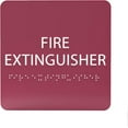 thumbnail image 1 of ADA CENTRAL SIGNS - 6" X6" Fire Extinguisher Sign - ADA Compliant Tactile Graphics Grade 2 Braille Text Acrylic Wall Signs - Emergency Safety Signs for Malls, Office Building, Schools, & Restaurants, 1 of 7