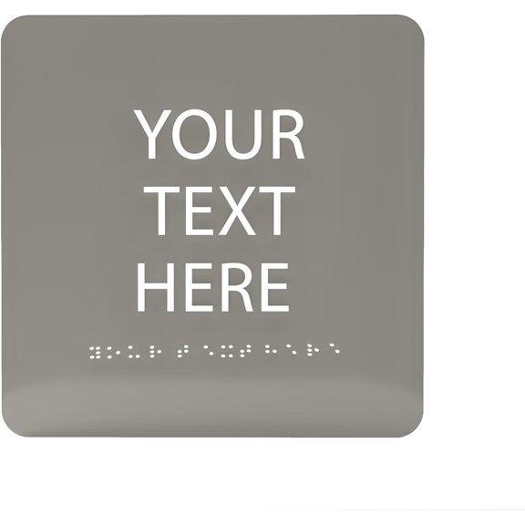ADA CENTRAL SIGNS - 6" X6" Personalized Custom Sign- Tactile Graphics Grade 2 Braille Text | ADA Compliant Wall Mount Plastic Signs For Schools, Offices, Businesses, Apartments & Restaurants