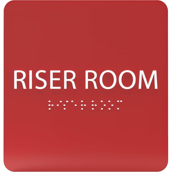 ADA CENTRAL SIGNS - 6" X6" Riser Room Sign - ADA Compliant Tactile Graphics Grade 2 Braille Text Acrylic Wall Signs - Emergency Response, Fire Sprinkler Riser, Security Room Door Signs for Offices