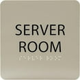 thumbnail image 1 of ADA CENTRAL SIGNS - 6" X6" Server Room Sign- ADA Compliant Tactile Graphics Grade 2 Braille Text Acrylic Wall Signs - IT Staff, Authorized Person Only Door Sign for Offices, Hotels, Schools, Warehouse, 1 of 7