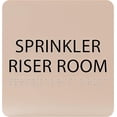 thumbnail image 1 of ADA CENTRAL SIGNS - 6" X6" Sprinkler Riser Room Sign - ADA Compliant Tactile Graphics Grade 2 Braille Text Acrylic Wall Sign - Emergency Response, Security Signs for Offices, Schools, Apartments, 1 of 7