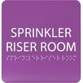 thumbnail image 1 of ADA CENTRAL SIGNS - 6" X6" Sprinkler Riser Room Sign - ADA Compliant Tactile Graphics Grade 2 Braille Text Acrylic Wall Sign - Emergency Response, Security Signs for Offices, Schools, Apartments, 1 of 7