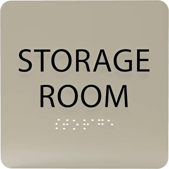 ADA CENTRAL SIGNS - 6" X6" Storage Room Sign- ADA Compliant Tactile ...