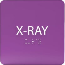 ADA CENTRAL SIGNS - 6" X6" Xray Sign - ADA Compliant Tactile Graphics Grade 2 Braille Text Acrylic Wall Signs - Medical Procedure Door Sign for Hospitals, Medical Spaces and Clinics