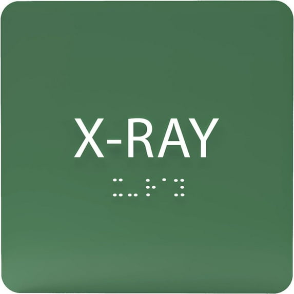 ADA CENTRAL SIGNS - 6" X6" Xray Sign - ADA Compliant Tactile Graphics Grade 2 Braille Text Acrylic Wall Signs - Medical Procedure Door Sign for Hospitals, Medical Spaces and Clinics