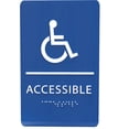 thumbnail image 1 of ADA CENTRAL SIGNS -6"X9" Accessible Sign – ADA Compliant Tactile Graphics Grade 2 Braille Text Wall Signs - Handicap Disabled Wheelchair Easy Access Sign for Office, Business, and Apartment, 1 of 7