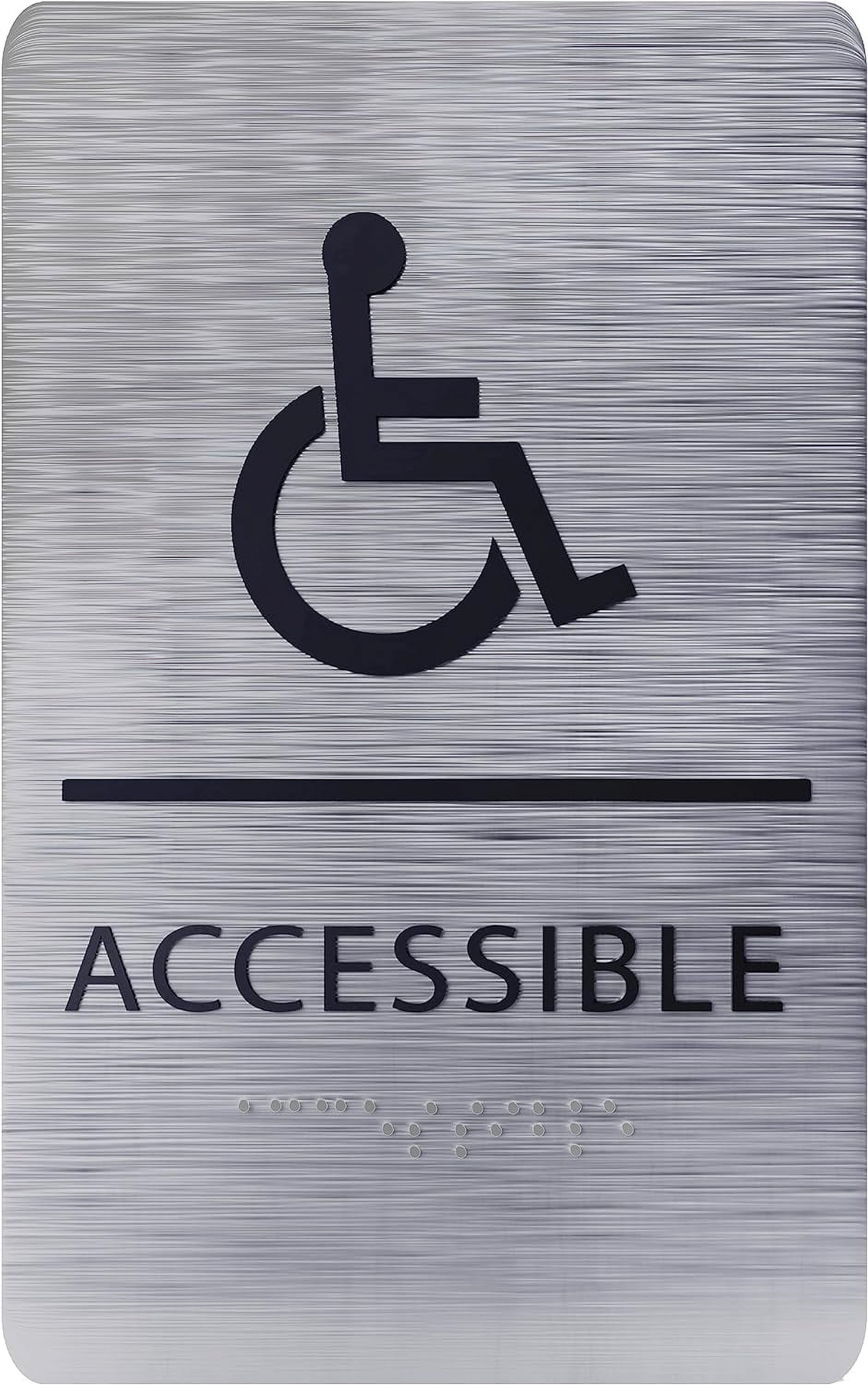 ADA CENTRAL SIGNS 6 X9 Accessible Sign ADA Compliant Tactile 