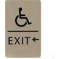 thumbnail image 1 of ADA CENTRAL SIGNS - 6"X9" Exit Left Sign with Arrow - ADA Compliant Tactile Graphics Grade 2 Braille Text Wall Signs - Emergency Rescue Safety Sign for School, Office, Business, Apartment, Restaurant, 1 of 7