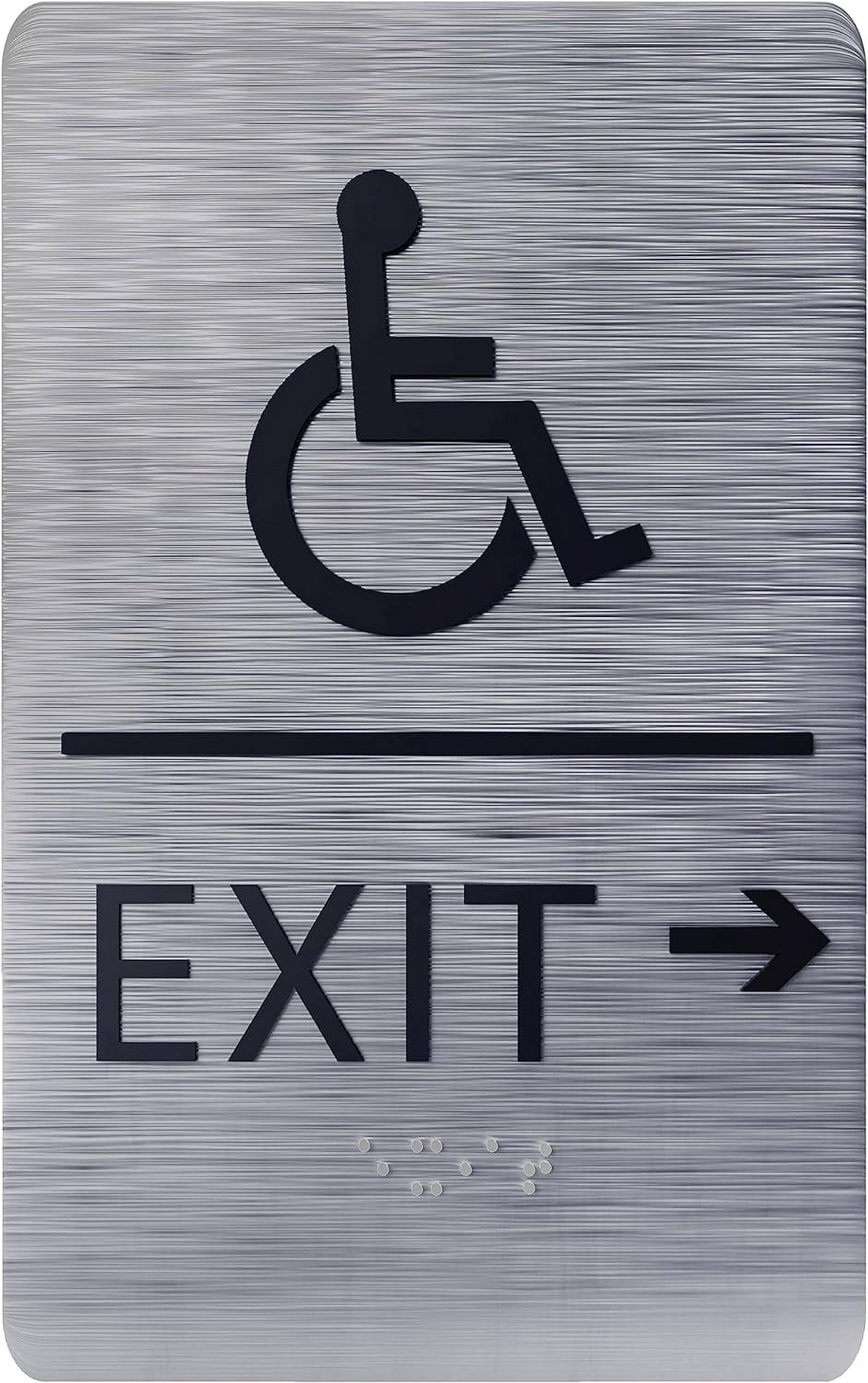ADA CENTRAL SIGNS - 6"X9" Exit Right Sign with Arrow - ADA Compliant ...