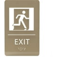 thumbnail image 1 of ADA CENTRAL SIGNS - 6"X9" Exit Sign - ADA Compliant Tactile Graphics Grade 2 Braille Text Wall Sign - Emergency Rescue Safety Signs for Schools, Offices, Businesses, Apartments, and Restaurants, 1 of 1