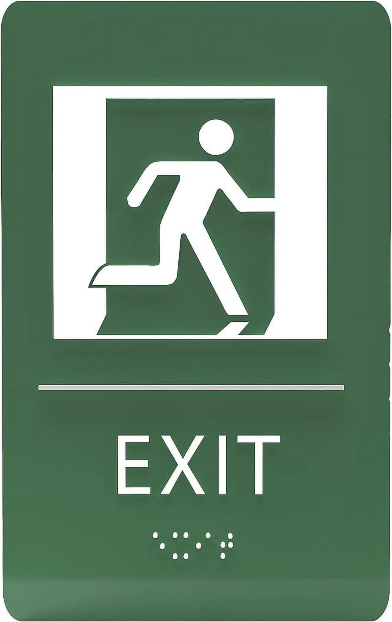 ADA CENTRAL SIGNS 6"X9" Exit Sign ADA Compliant Tactile Graphics
